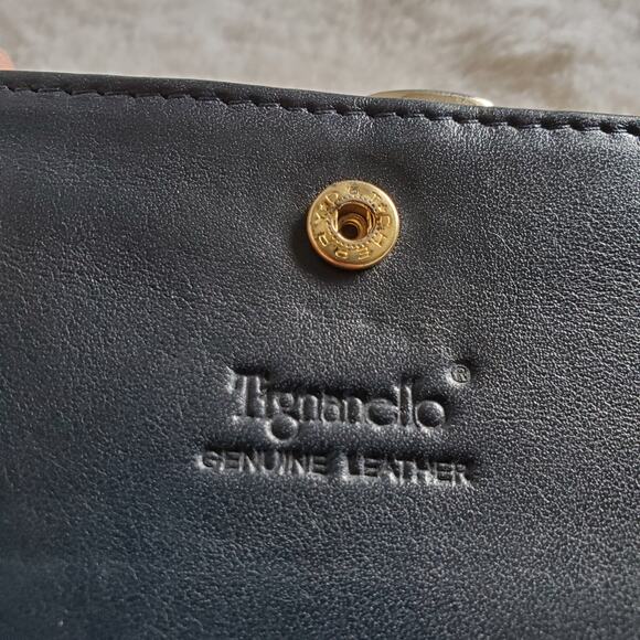 Tignanello Vintage Leather Wallet Navy Read Description - Picture 8 of 10